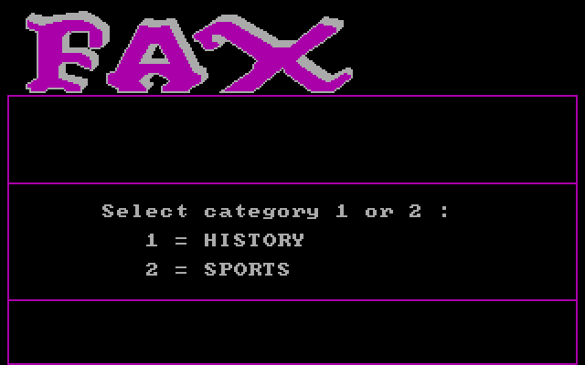 Fax IBM PC/Compatibles Screenshot: Select a category...