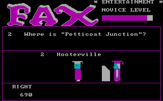 Fax IBM PC/Compatibles Screenshot: A correct response!