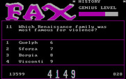 Fax for IBM PC/Compatibles - Quick, what's the answer to this history question?