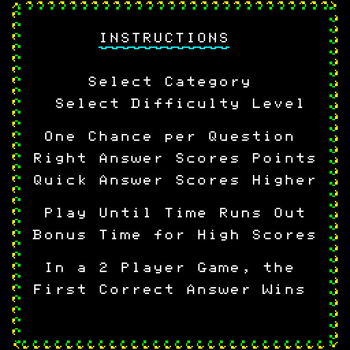 Fax 2 Arcade Screenshot: Game instructions.