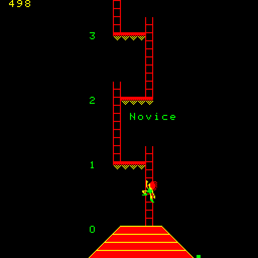 Fax 2 Arcade Screenshot: Correct! My character climbs the ladder...