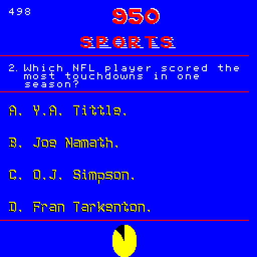 Fax 2 Arcade Screenshot: On to the next question...