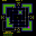 Pepper II for Arcade - You'll want to always avoid those large pink opponents!