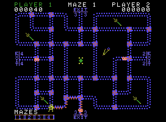 Pepper II ColecoVision Screenshot: Game start.