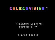 Pepper II for ColecoVision - Title screen.
