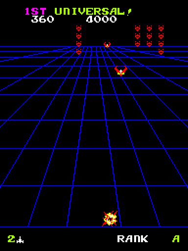 Devil Zone Arcade Screenshot: Crash! I've been hit...