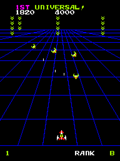 Devil Zone Arcade Screenshot: More devils swoop down...