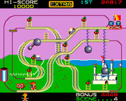 Mr. Do's Wild Ride for Arcade - Start of scene 4.