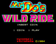 Mr. Do's Wild Ride for Arcade - Title screen.