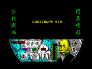 Choy Lee Fut Kung-Fu Warrior for ZX Spectrum - Game over.
