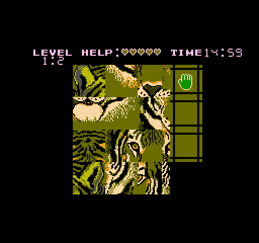 Puzzle NES / Famicom Screenshot: The image is now jumbled...can you put it back together?