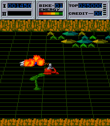 Seicross Arcade Screenshot: Crash!
