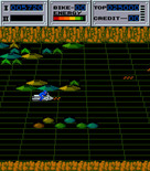 Seicross for Arcade - A narrow path here.