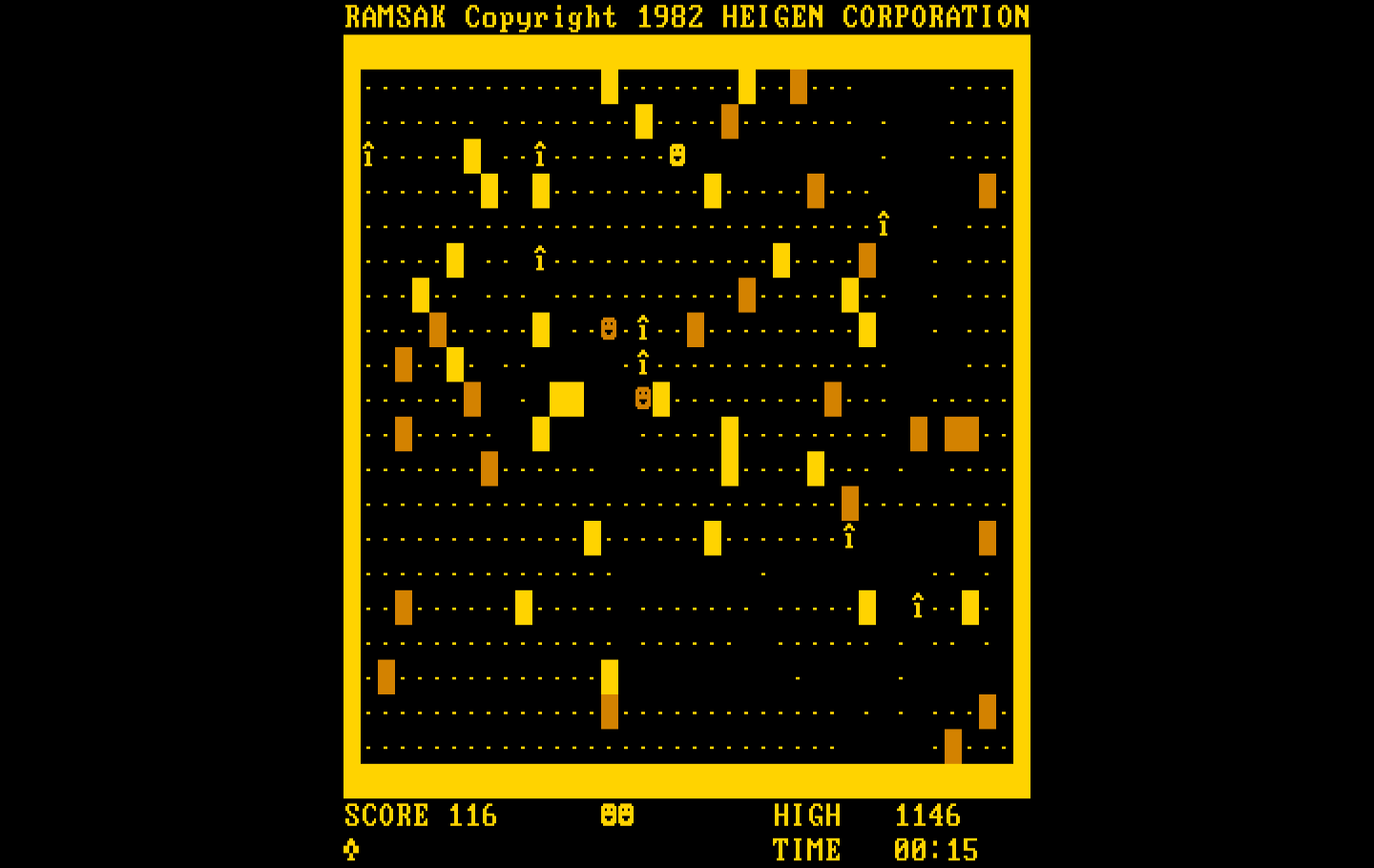 Ramsak IBM PC/Compatibles Screenshot: Collecting treasures...