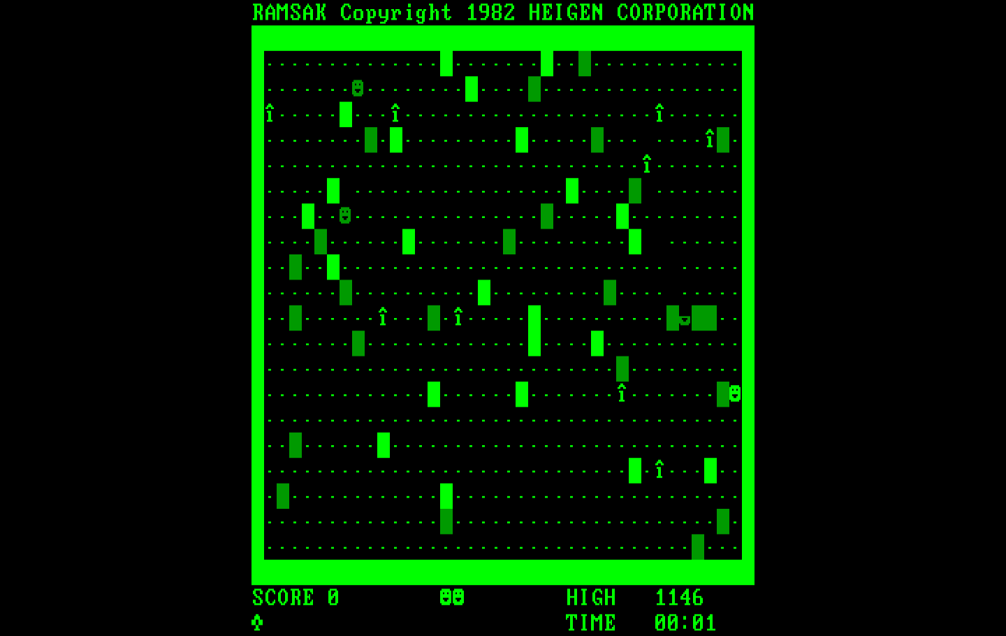 Ramsak IBM PC/Compatibles Screenshot: Game start.