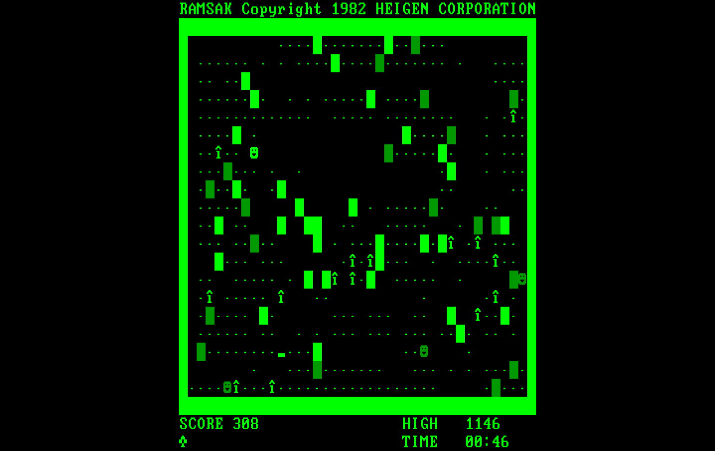 Ramsak IBM PC/Compatibles Screenshot: The board is slowly cleared...