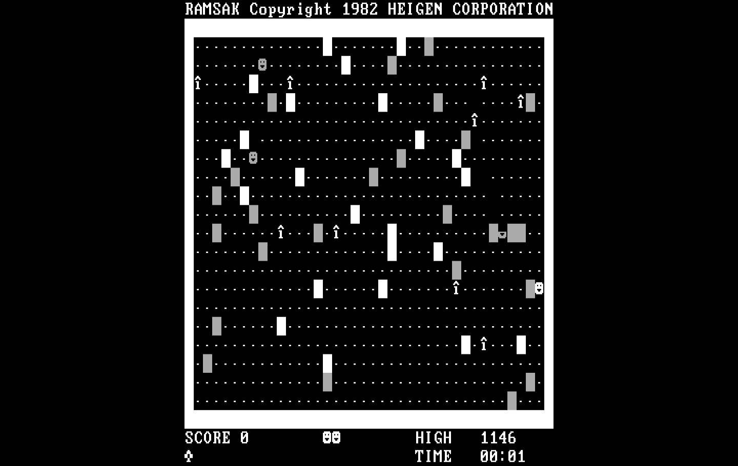 Ramsak IBM PC/Compatibles Screenshot: Game start.
