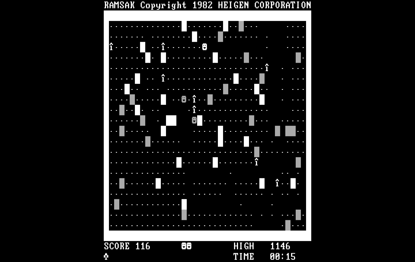 Ramsak IBM PC/Compatibles Screenshot: Collecting treasures...