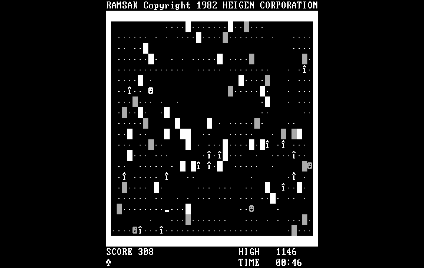 Ramsak IBM PC/Compatibles Screenshot: The board is slowly cleared...