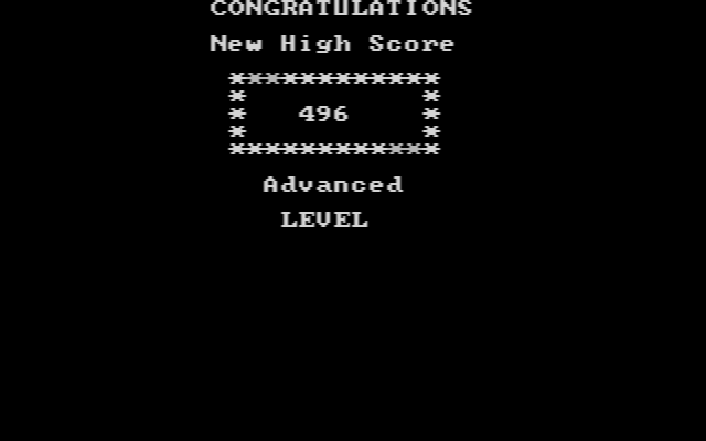 Ramsak IBM PC/Compatibles Screenshot: Game over; I have the new high score!