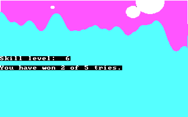 Asteroid Pilot IBM PC/Compatibles Screenshot: Mission sucessful!