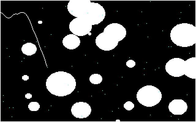 Asteroid Pilot IBM PC/Compatibles Screenshot: Game start.