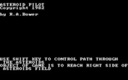 Asteroid Pilot for IBM PC/Compatibles - Title screen.