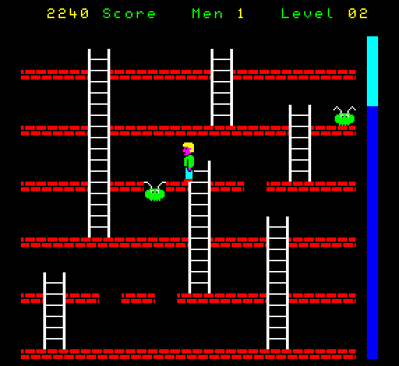 Roland Goes Digging Camputers Lynx Screenshot: An enemy trapped...