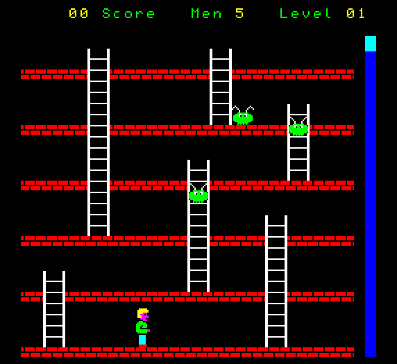 Roland Goes Digging Camputers Lynx Screenshot: Game start.