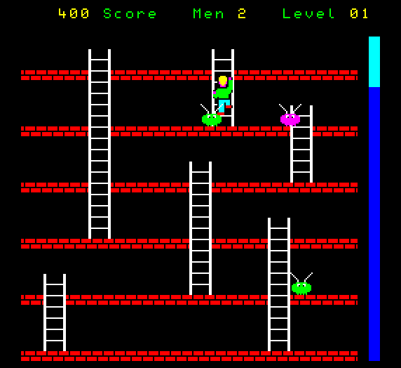 Roland Goes Digging Camputers Lynx Screenshot: Hurry, run away!