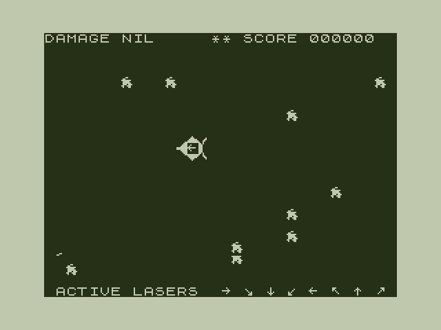 Space Mission Dragon 32/64 Screenshot: First, blast some asteroids...