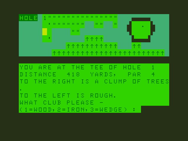 Golf Dragon 32/64 Screenshot: Game start.