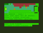 Golf for Dragon 32/64 - I went out of bounds!