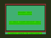 Golf for Dragon 32/64 - Title screen.