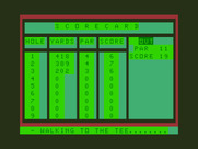 Golf for Dragon 32/64 - The scorecard...walking to the next hole now.
