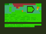 Golf for Dragon 32/64 - Hole 6; oops, I went past the green!