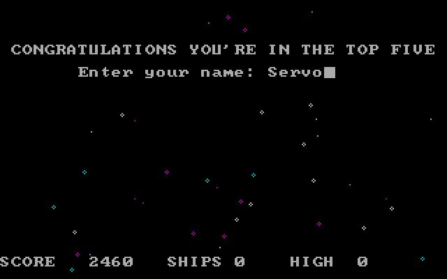 XO-Fighter IBM PC/Compatibles Screenshot: A new high score!
