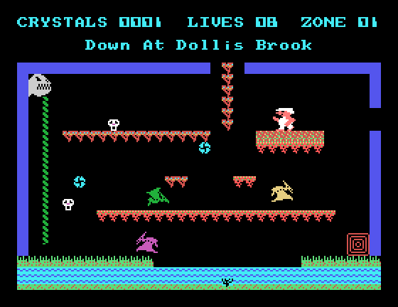 Time Trap Tatung Einstein Screenshot: Down at Dollis Brook...