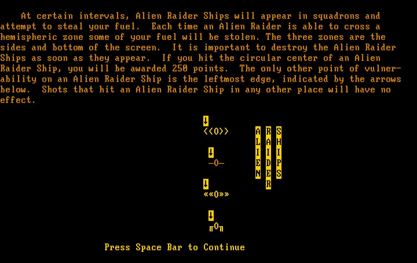 Podlaserium IBM PC/Compatibles Screenshot: Instructions continued.