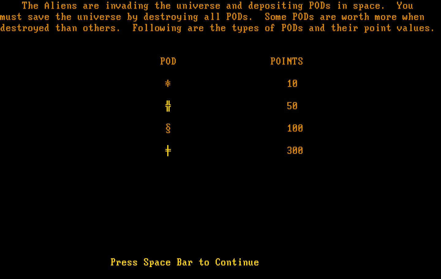 Podlaserium IBM PC/Compatibles Screenshot: Game introduction.