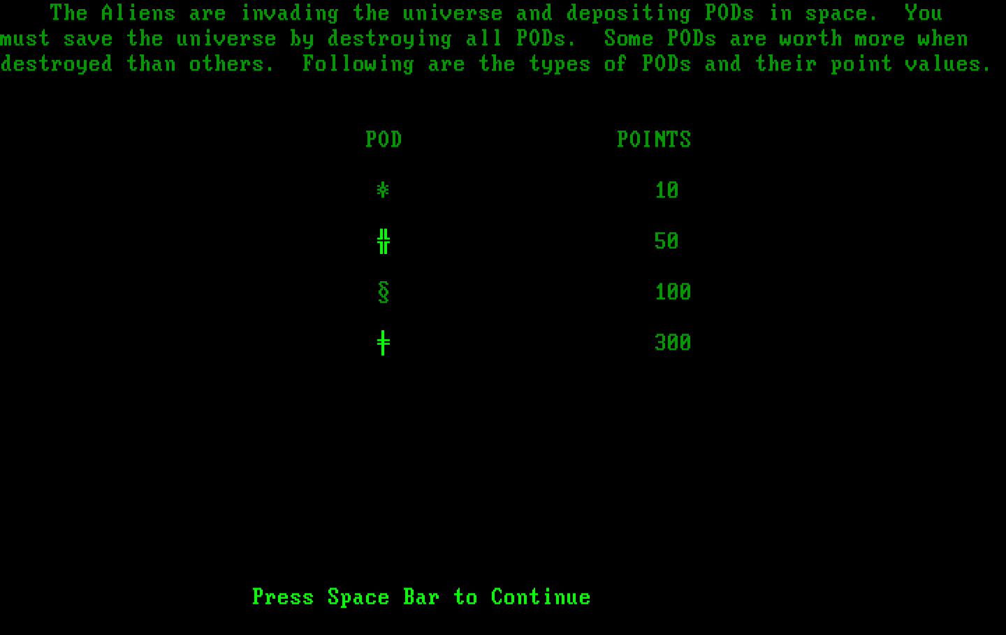 Podlaserium IBM PC/Compatibles Screenshot: Game introduction.