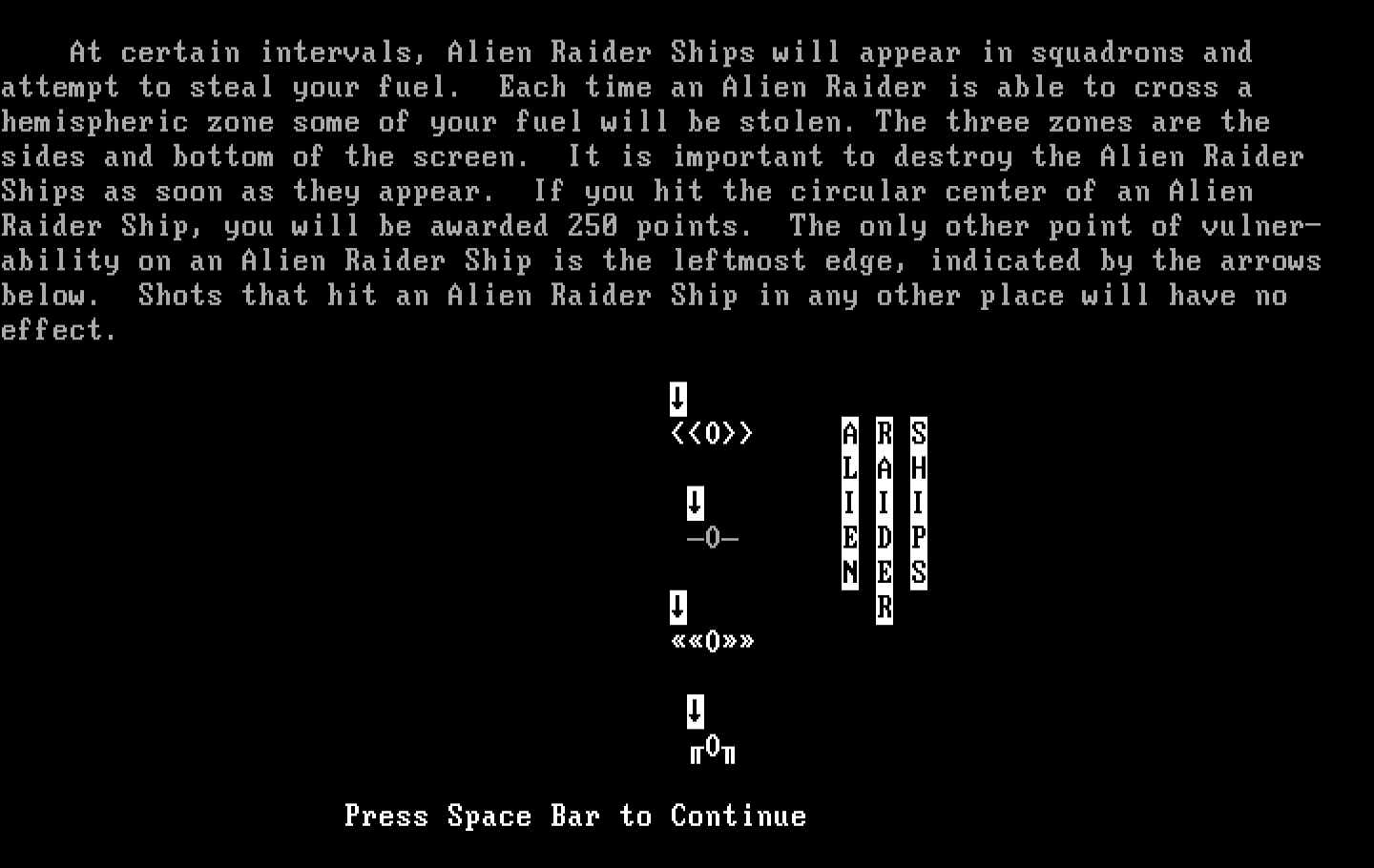 Podlaserium IBM PC/Compatibles Screenshot: Instructions continued.