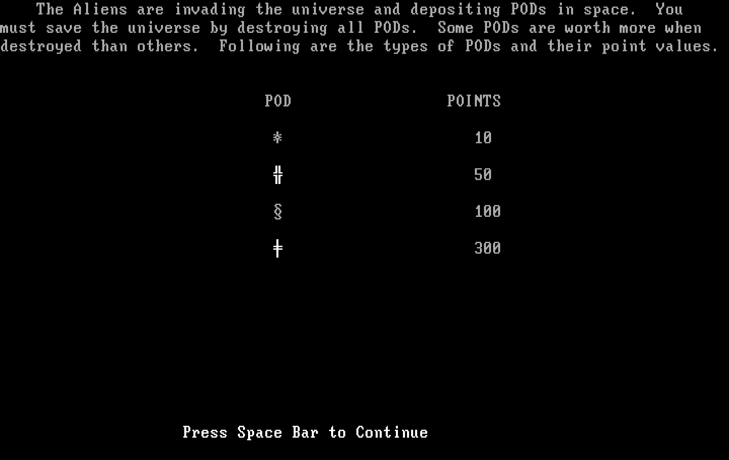 Podlaserium IBM PC/Compatibles Screenshot: Game introduction.