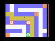 Maziacs for MSX - Running back to the starting point with the treasure...