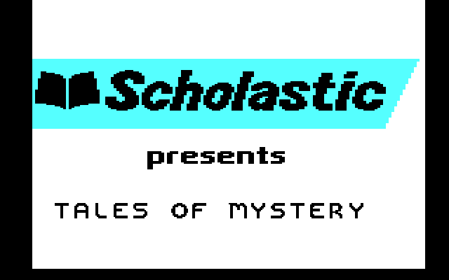 Tales of Mystery IBM PC/Compatibles Screenshot: Scholastic logo and title screen.