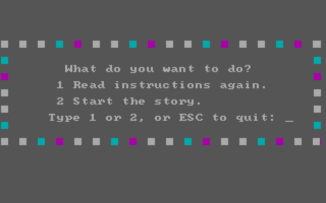 Tales of Mystery IBM PC/Compatibles Screenshot: Ready to start the story?