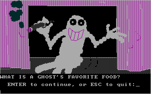 Tales of Mystery IBM PC/Compatibles Screenshot: This ghost is a comedian...