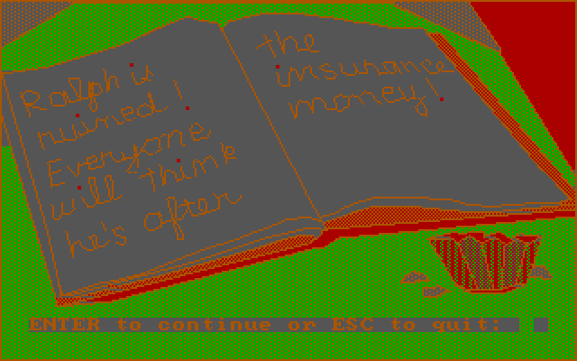 Tales of Mystery IBM PC/Compatibles Screenshot: Could this be a clue?