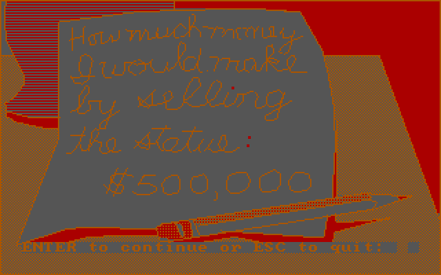 Tales of Mystery IBM PC/Compatibles Screenshot: Another clue!