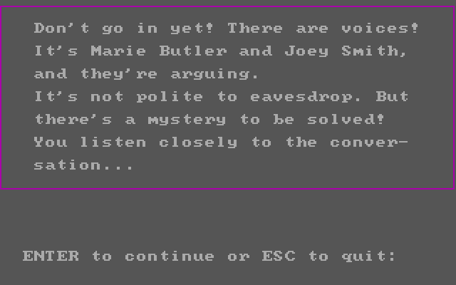 Tales of Mystery IBM PC/Compatibles Screenshot: Exploring a bit...